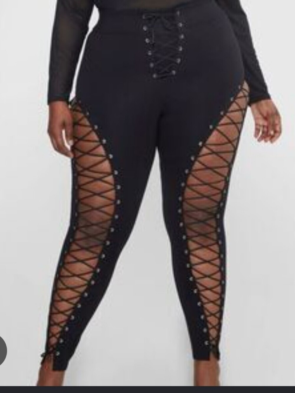 Fashion To Figure Lace Up Leggings 2x